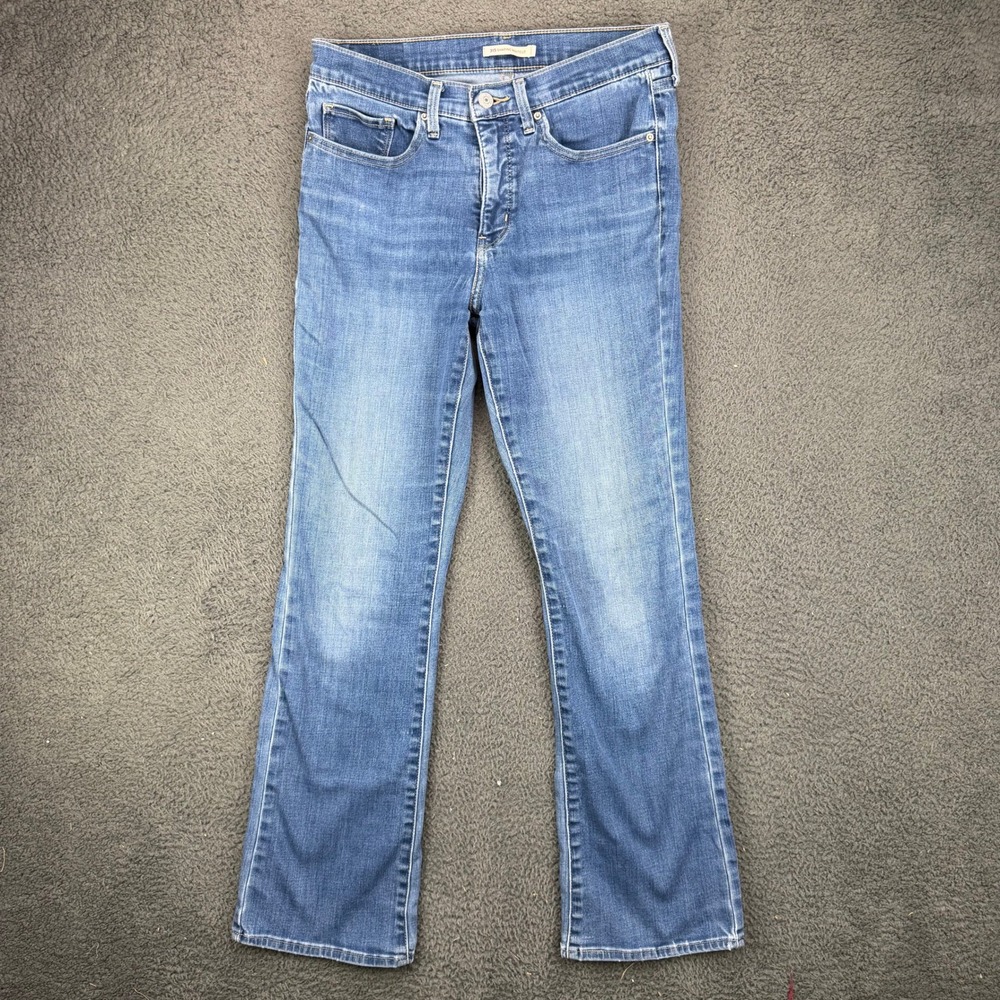 Levis 315 Shaping‎ Bootcut Jeans Womens 30x30 Blue Mid Rise Stretch Denim Indigo